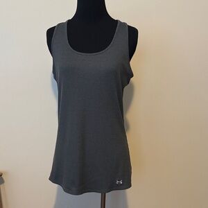 WOMENS Under Armour HeatGEAR Charcoal Tank Top size XL